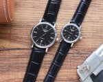 Platinum Longines boutique couple's watch, classic three-hand design, noble and