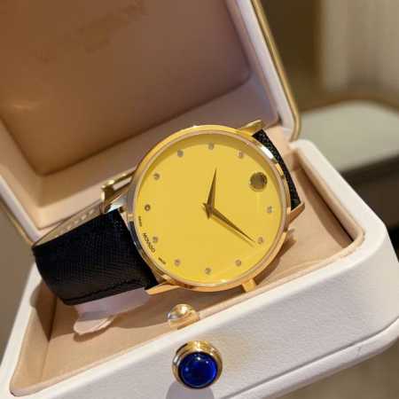 Movado Museum Series Quartz Couple Watches, Sapphire Crystal, Men's 38mm Case D - Click Image to Close