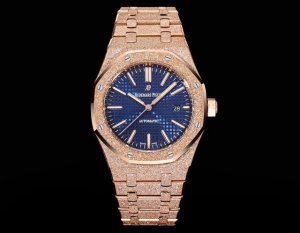 White-Gold Omf Premium Ap Royal Oak 37Mm Frosted Gold Version, "King of Steel"