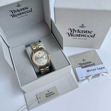 viviennewestwood Watch With Grey Dial, Quartz Movement, Stainless Steel Strap - Click Image to Close