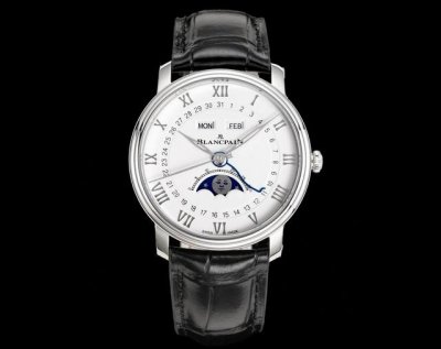 Gr Factory New Blancpain Classic Series 6654 Full Calendar Moon Phase Watch 1 St