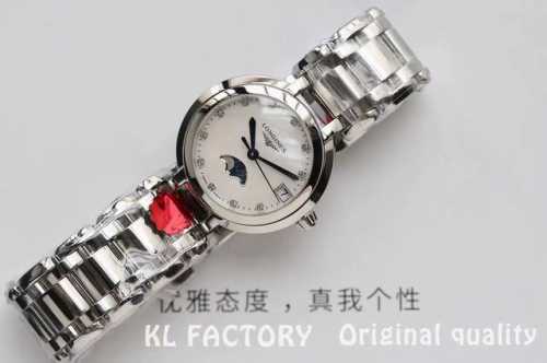 Kl Coca-Cola Factory P Longines Elegant Series Heart Moon Women's Watch, Sparkli