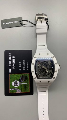 Rm055 white ceramic titanium coated case Vaucher movement custom version high pr