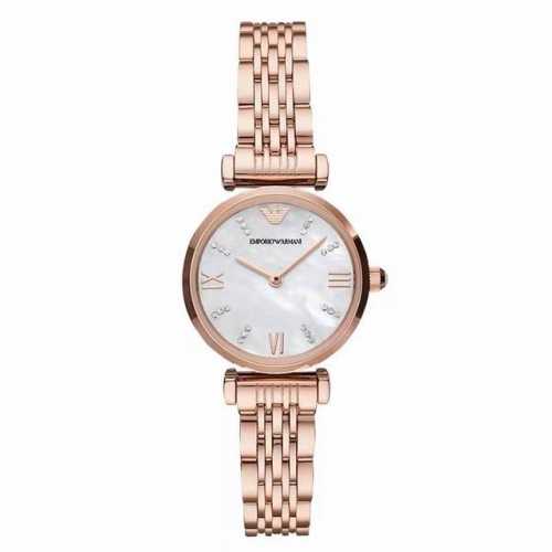 Armani Winter Hit, Rose Gold Mother-Of-Pearl Dial, Steel Strap Women's Watch. Mo