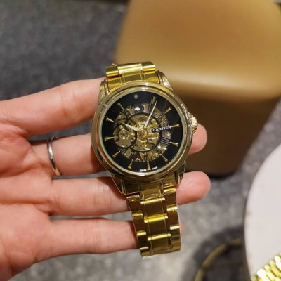 Cartier-Cartier men's watch, unique hollow movement, Ips true electro-pneumatic