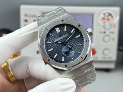 White Diamond - Black Case Audemars Piguet Royal Oak 26591Ip Series Men's Watch