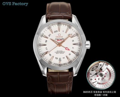 White-gold steel strap +100. Ovs Seamaster 150M GMT equipped with a new 1:1 int