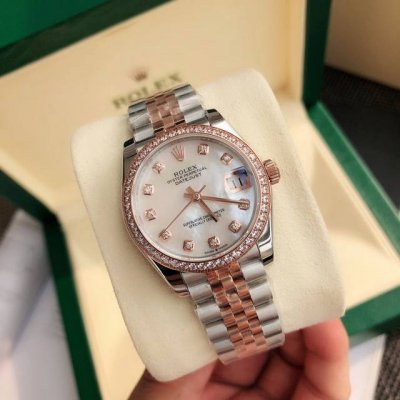 Rolex Ladies' Oyster Datejust! 31mm case diameter. Forged from 904L stainless st