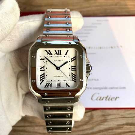 The latest Cartier model, the latest model in the Santos Wssa0018 series, is a t - Click Image to Close
