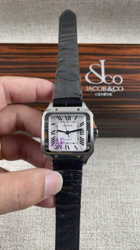 Af! Cartier Medium Santos! With Automatic Mechanical Movement!
