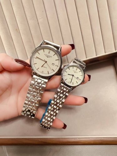 Gold + 20 Steel 20 Longines Couple Watches Original Imported Quartz Movement 316