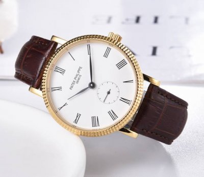 Gold + 20 Patek Philippe Pp Men's Mechanical Watch With 2813 Two-Hand Semi-Autom