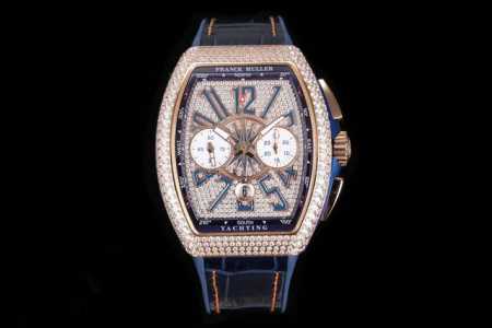 Fran Muller V45 Blue Yacht 7750 Movement 44X54 Mm 1. The case is 100% original m - Click Image to Close