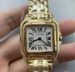 Cartier Cheetah Medium Women's Watch, measuring 27 x 37 mm, features a sleek sq