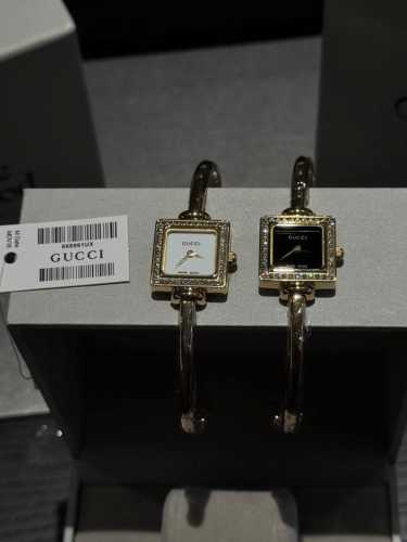 Gucci Mother-of-Pearl Square Bracelet Watch, Small Sugar Cube Mother-of-Pearl Sq