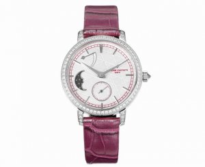 diamond model, white-gold 2150 Vacheron Constantin Tradition series moon phase w