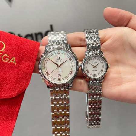 Gold 320 Diamonds + 30 Taiwan Factory With Red Gift Packaging Bag Omega De Ville - Click Image to Close