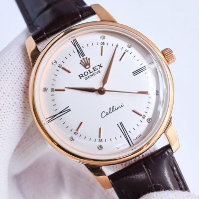 White Gold Rolex Rolex Pot Cover Glass Cellini Shows Gentlemanly Demeanor. It Is