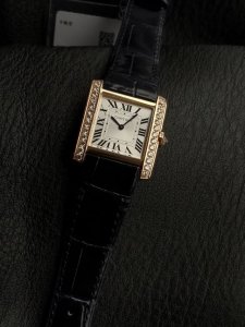 The Second Generation Of Tank Francaise, French Tank, Rose Gold Solid Leather Be
