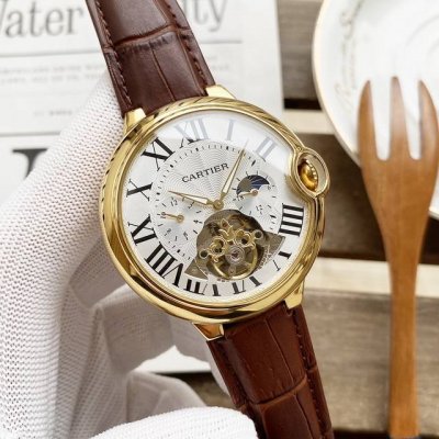 Uniform Price Cartier Premium Men's Watch, Four-Hand Separated Large Flywheel Mo