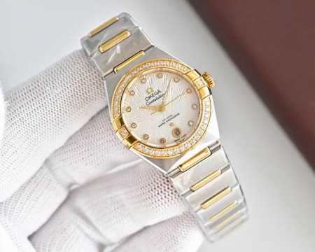 White Gold Diamond + 50 New Product Leading the Fifth Generation Omega Constell - Click Image to Close