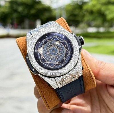 White-Black Full Diamond + 200 Ms, Hublot Big Bang series tattoo watch! Origina