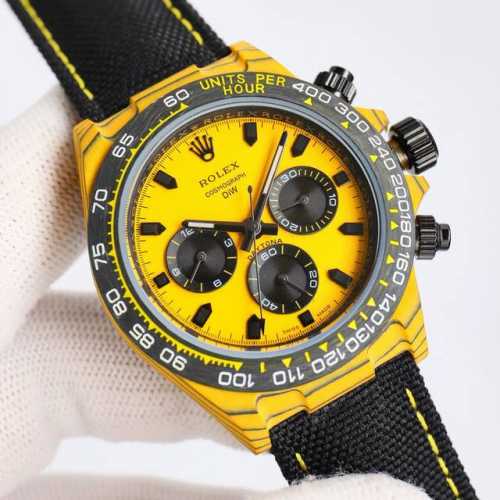 Rolex Cosmograph Daytona Carbon Fiber Custom Edition. The Watch Is Lightweight A