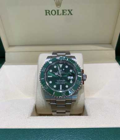 New Rolex Submariner II "Green" "Premium" Model 116610Lv, complete with all acc - Click Image to Close