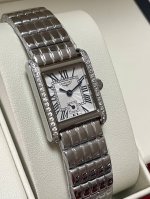 Code-Matched Longines Mini Daphne Series Watch, Silver Rectangular Dial With Vin