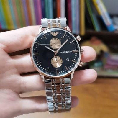 Steel Bracelet + 10 Armani Emporio Armani Elegant Men's Watch, Multi-Function Qu