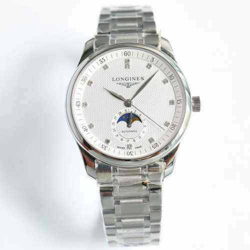 Longines Master Moon Phase Series Case Made Of 316L Stainless Steel, Flawless An