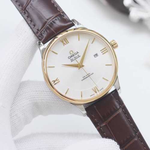 White case with gold case and 20mm steel strap 20mm Brand: Omega Type: Men's wat