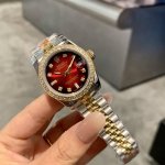 Rolex Datejust 31mm watch features a three-color dial, a timeless art piece with