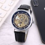 Genuine Leather Strap With Ten-Pair Push-Button Butterfly Buckle, White: , Gold: