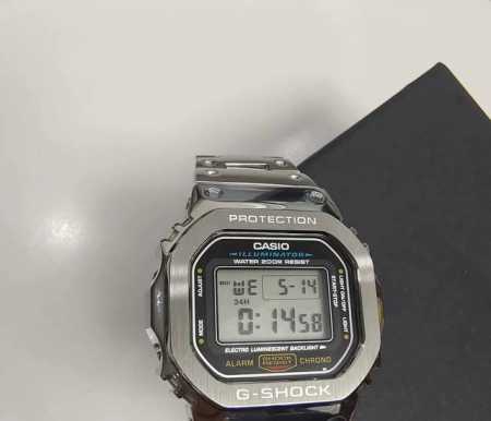 Casio B5000 series metal evolution small silver brick shockproof and waterproof - Click Image to Close