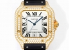Thb New Arrival - Cartier Santos Full Diamond Strap Authentic Molded Cartier San