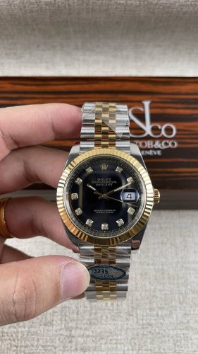 C-Factory! Rolex 41Mm Black Diamond Datejust With 3235 Movement!