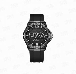 Fila watch with quartz movement, black dial, unisex, luminous design, simple and Fila watch with quartz movement, black dial, unisex, luminous design, simple and