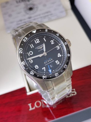 Longines Pioneer Zulu Time 42Mm Watch Case: Stainless Steel + 18K Coating Diamet