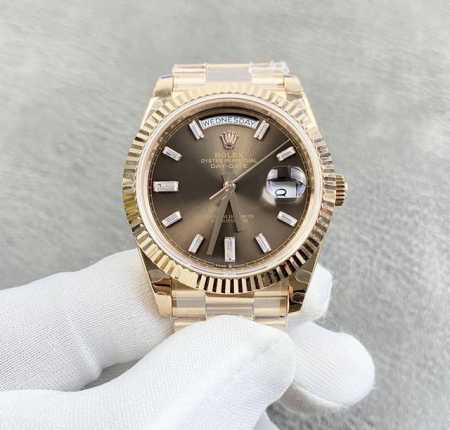 Rolex Day-Date series 228235 latte brown dial watch, equipped with Tianjin Seagu - Click Image to Close