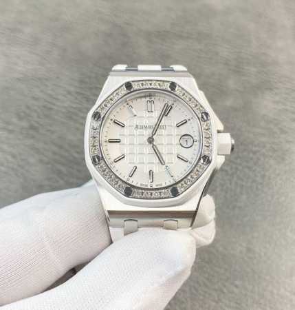Audemars Piguet Ap87800 Royal Oak Offshore Series! Genuine Diamond Edition! 37mm - Click Image to Close