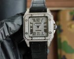 Cartier Fully Automatic Mechanical Top Layer Calfskin Arched Blue Light Glass 43