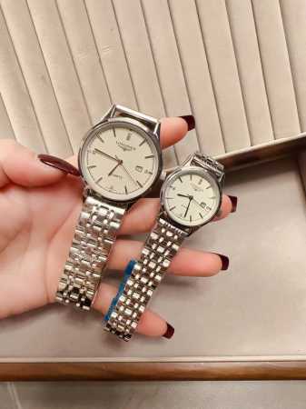 Gold + 20 Steel 20 Longines Couple Watches Original Imported Quartz Movement 316 - Click Image to Close