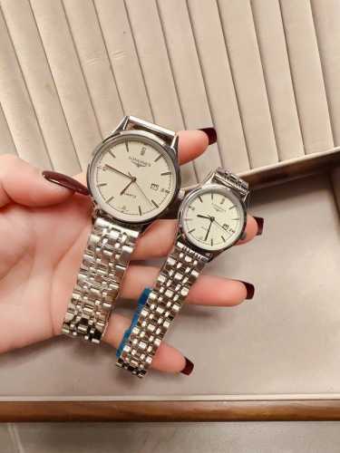 Gold + 20 Steel 20 Longines Couple Watches Original Imported Quartz Movement 316