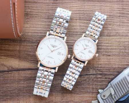 Platinum Longines-Longines boutique couple's watch with classic three-hand desi - Click Image to Close