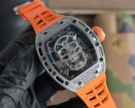 The latest upgraded version of the Richard Mille RM052 series skull watch featur - Click Image to Close