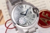 Af Cartier 33mm Blue Balloon watch case diameter 33mm, identical to the original