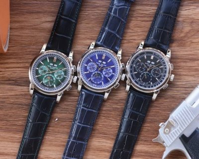 White Gold Men's Favorite Multi-Function Watch Latest: Patek Philippe Best Desig