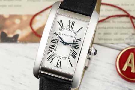 Cartier American Tank No Calendar Series Medium Movement: Swiss Quartz Movement - Click Image to Close