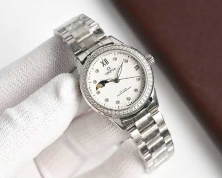 White - Gold Steel Bracelet +50 Omega Special Edition Ladies' Jewelry Series Upg - Click Image to Close